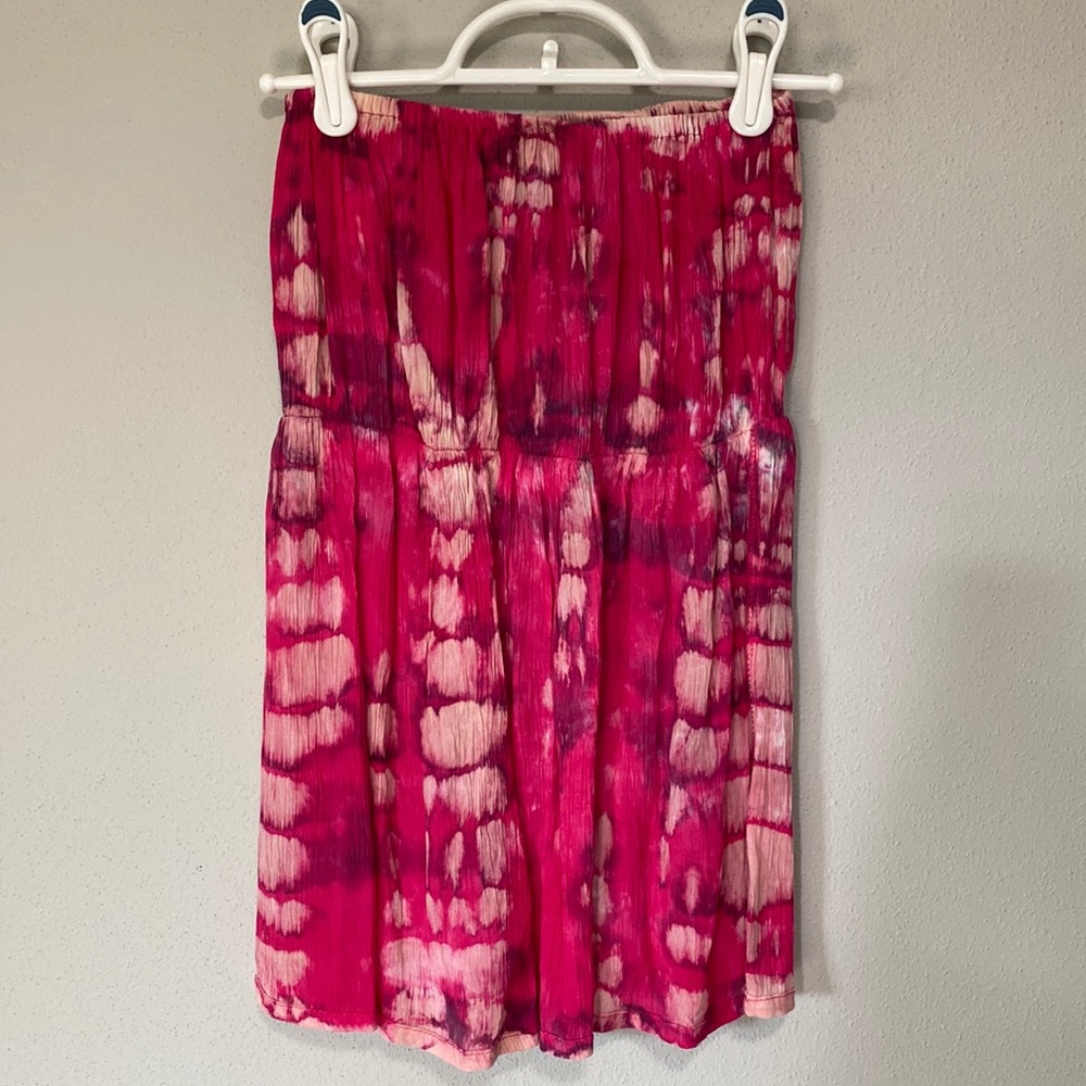 Pink tie-dye halter top